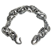 sterling silver snake head bracelet